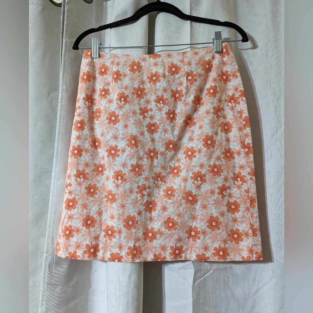 Vintage Floral Cotton Skirt